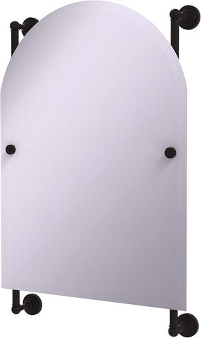 Allied Brass WP-27-94-SFG Waverly Place Collection Arched Top Frameless Rail Mounted Mirror, Sea Foam Green in Saudi Arabia