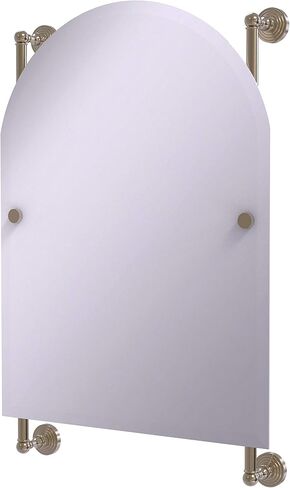 Allied Brass WP-27-94-SFG Waverly Place Collection Arched Top Frameless Rail Mounted Mirror, Sea Foam Green in Saudi Arabia