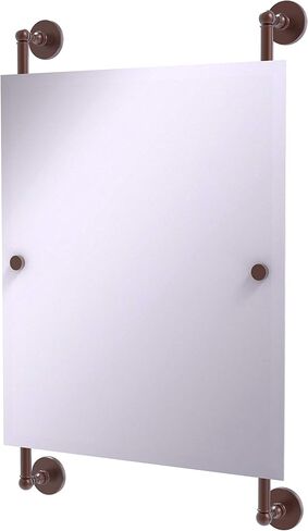 مرآة مثبتة على السكك الحديدية مستطيلة بدون إطار من مجموعة Prestige Skyline Collection P1000-27-92-SFG من Allied Brass، لون أخضر رغوي بحري in Saudi Arabia