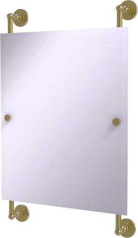 مرآة مثبتة على السكك الحديدية مستطيلة بدون إطار من مجموعة Prestige Skyline Collection P1000-27-92-SFG من Allied Brass، لون أخضر رغوي بحري in Saudi Arabia