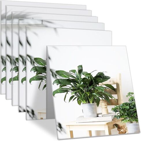 Wall Mirror Full Length for Bedroom,Glass Gym Mirrors,Extra Thick: 0.12 inch,（Hexagonal Mirror） 6 x 10 x12 inch 6 Pcs, It is Suitable for Dance Studios, Wardrobe Doors, bedrooms, Gyms. in Saudi Arabia