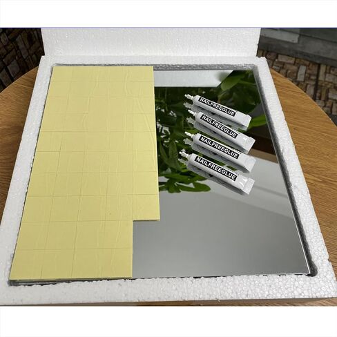 Wall Mirror Full Length for Bedroom,Glass Gym Mirrors,Extra Thick: 0.12 inch,（Hexagonal Mirror） 6 x 10 x12 inch 6 Pcs, It is Suitable for Dance Studios, Wardrobe Doors, bedrooms, Gyms. in Saudi Arabia