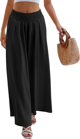 BMJL Women 2024 Wide Leg Lounge Pants with Pockets Summer High Waisted Pants Casual Palazzo Pants in Saudi Arabia