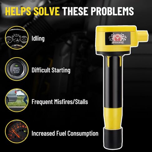 حزم ملف الإشعال UF582 مع شمعات إشعال إيريديوم، متوافقة مع Honda Civic 1.8L L4 2006-2011، بديل لـ C1580، IC662، 5C1637، GN10324 in Kuwait