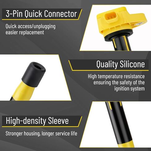 حزم ملف الإشعال UF582 مع شمعات إشعال إيريديوم، متوافقة مع Honda Civic 1.8L L4 2006-2011، بديل لـ C1580، IC662، 5C1637، GN10324 in Kuwait