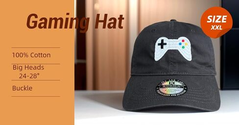 Oversize XXL 100% Cotton Baseball Cap,Large Baseball Hat for Big Heads 23.5"-26.5",Adjustable Plain Dad Cap in Saudi Arabia