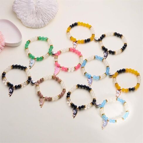 XAM 2Pcs Cat Couple Friendship Bracelet Kawaii Kitten Bead Bracelet Cute Heart Matching Bracelets Y2k Cat Bracelets Animal Charm Bracelets BFF Relationship Jewelry Gifts in Saudi Arabia
