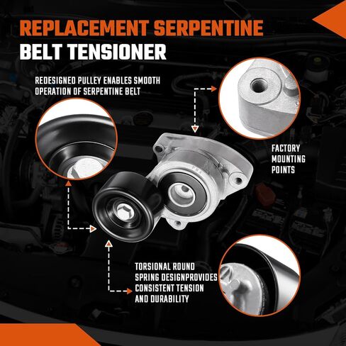 39331 مجموعة شداد الحزام والبكرة (لـ V6-3.5L؛ بدون هجين) تناسب Acura MDX 2014-2016، RLX 2014-2020، TLX 2015-2020، تناسب Honda Accord 2013-2017 استبدل 311705G0A01 311705G0A02 in Saudi Arabia