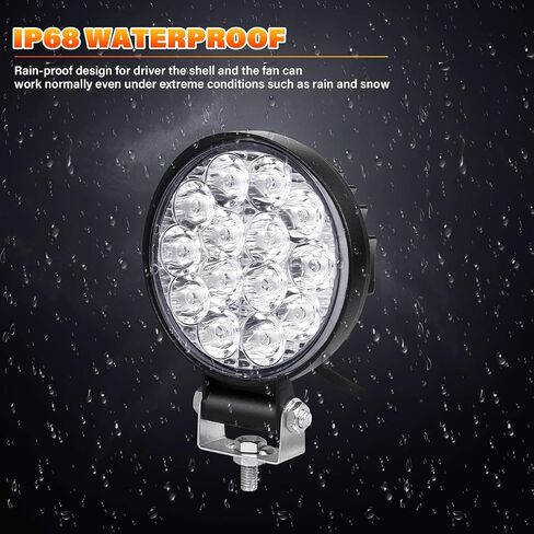 Willpower 2 Pieces 4 inch 10cm 48W Mini Thin LED Work Light Spot Beam LED Pods Driving Lights 12V 24V Offroad Fog Lamps for Truck Tractor Boat 4x4 Car SUV ATV Excavator in Saudi Arabia