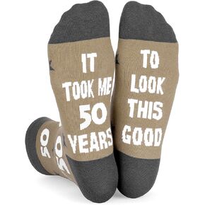 Men Fun Crew Socks for 40th 50th 60th Birthday Funny Novelty Socks Gag Gift for Men Women