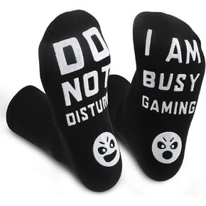 جوارب QAPIZM Do Not Disturb I'm Gaming، هدية للأولاد المراهقين هدية للمراهقين، جوارب ألعاب للرجال، الأب، الأب، الحفيد in Kuwait