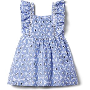 Janie and Jack Girls Eyelet Dress (Toddler/Little Big Kids)
