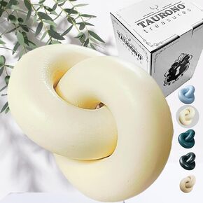 Large Wood Knot Decor in Sandy Beige – Stylish Home Decor, Shelf, Book & Table Decor for Modern Interiors, Rustic & Contemporary Style Accent Piece for Coffee Table, Bookshelf & Living Room