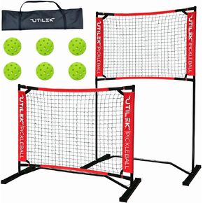 Mini Pickleball Net - Pickleball Rebounder Practice Dink Trainer - Training Nets to Master Dinks for Pickle Ball, Tennis, Badminton - Home Equipment Portable and Adjustable - Small Size