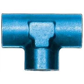 Aeroquip FCM2152 Blue Anodized Aluminum 3/8" NPT Female Pipe Tee