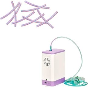 10Pcs Oxygen Tube Support Crimp Straightener for Oxygen Hose Tubing Supports | Keep Oxygen Hose from Kinking Compatible with Oxygen Concentrator Portable Oxygen Tubing Accessories (Light Pink)