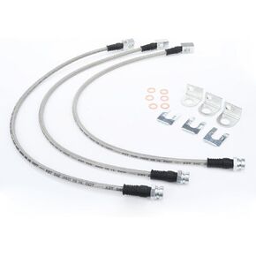 Stainless Steel Brake Lines for 1987-2006 Jeep Wrangler TJ/YJ/XJ - 89715, Front/Rear
