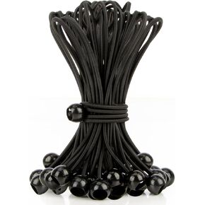 Bungee Cord - 20 Pack Bungee Cords with Balls 6 Inch Bungee Cords with Hooks Bungee Cord Elastic Cord Bungee Cords Heavy Duty Outdoor Small Bungee Cords Bungee Straps Tarp Bungee Cords with Balls