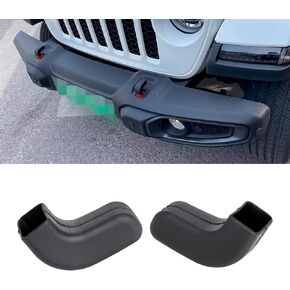 أغطية خطاف سحب ممتص الصدمات من المصنع الأزرق مناسبة لسيارة Jeep Wrangler JK JL & Gladiator JT 2007-2023 المصد الأمامي، أضف قبضة مبطنة لاستعادة حزام السحب، وحماية من الخدوش والخدوش، قطعتان in Kuwait