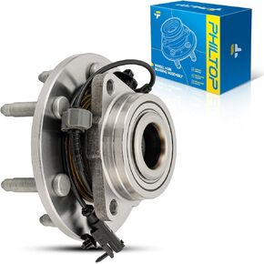 PHILTOP 515096 Front Wheel Hub Bearing Assembly for Chevrolet Avalanche 2007-2013, Cadillac Escalade 2007-2014, Escalade ESV 2007-2014, Escalade EXT 2007-2013, GMC Sierra 1500 2007-2013 6 Lugs W/ABS