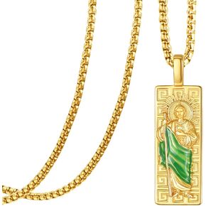 Saint Jude Necklace 925 Sterling Silver St Jude Necklace for Men Women Gold st jude medal Catholic Religious Jewelry Gifts