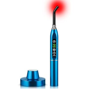 Viconor Red Light Therapy Cold Sores Treatment&Fever Blister,Canker Sore Mouth Sore Relief, Nose Ear Knee Hands Joint Muscle,Handheld Infrared Red Light Therapy Device for Body Face(Blue)