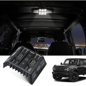 Rear Ceiling Lights, Reading Light Touch Switch LED Roof Lamp Trunk Cargo Area Light Accessories for Ford Bronco Offroad 4 Door 2021-2024
