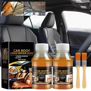 2PCSCar Headliner Repair Glue,Car Headliner Adhesive,Car Roof Liner Quick Repair Adhesive Glue,Car Roof Fabric Glue, Headliner Adhesive,Upholstery Glue for Cars,100G