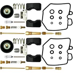 2-Pack Carburetor Rebuild Kit Carb Repair Kits with Float Replacement for Honda CM400A Hondamatic 1979-1980 CM400T 1979