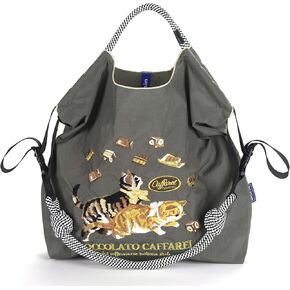 Ball&Chain Women Embroidery Shoulder Handbag Nylon Pockets Bag Ladies Crossbody Purse Fashion Tote Handle Satchel,15x16 in