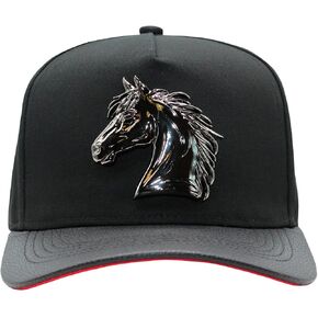 Culiacan Premium Black The Horse Hat - Black Baseball Hats for Men and Women, Ball Caps for Men for Any Occasion, Gorra para Hombre Ajustable, Black Snapback Cap - Adjustable Size