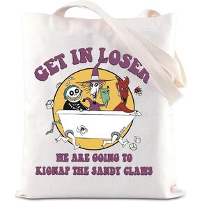 KUIYAI Nightmare Movie Inspired Tote Bag Lock Shock And Barrel Gift Boogie’s Boy Lovers Gift Jack Sally Gift Stay Spooky Gift