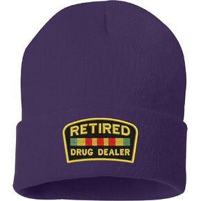 ALLNTRENDS Retired Dealer Embroidered Beanie Warm Winter Hat