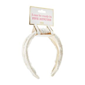 Mud Pie Women's Eyelet Knotted Headband, Navy, One Size