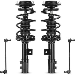 Front Struts w/Coil Spring Shock Assembly + Sway Bar End Links for 2011 2012 2013 2014 2015 2016 Hyundai Elantra Sedan 172708 172709 K750523 (4pc)