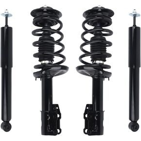 Autoround Front Rear Complete Struts w/Coil Spring Assembly Compatible with Chevy Malibu 2004-2012, Pontiac G6 2005-2010, Saturn Aura 2007-2009 172199 172200 5778 Shock Absorber