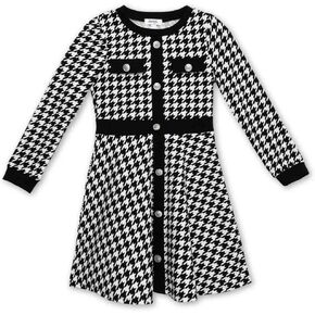 Speechless Girls' Long Sleeve Fit and Flare Knit Dress