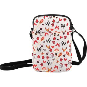 JXGZSO Hazbin Inspired Crossbody Bag Demon Cartoon Lover Gift Demon Hotel Shoulder Bag Hazbin Fan Gift in Saudi Arabia