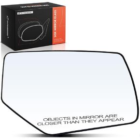 A-Premium Right Passenger Side Heated Mirror Glass with Backing Plate Compatible with Chevrolet Tahoe, Suburban & GMC Yukon, Yukon XL, 2015-2020 - Exterior Side View Convex Mirror