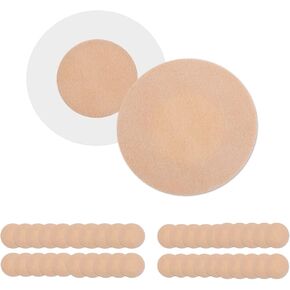 40 Pieces Nipple Covers Breast, Self-Adhesive Thin Invisible Comfortable Disposable Nipple Breast Pads Stickers, Beige Round