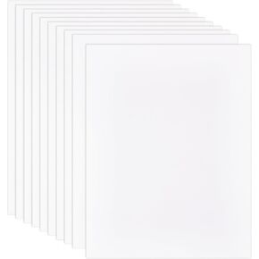 BENECREAT 10Pcs 11x8.5inch White Plastic Brim Insert, Rectangle Baseball Cap Visor Insert, Hat Brim Replacement Liner Shaper for DIY Repair Custom Brims, Craft Sewing, Cap Supplies Making