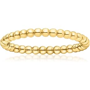 RS Pure by Ross-Simons Italian 14kt Yellow Gold Beaded Ring. Size 6