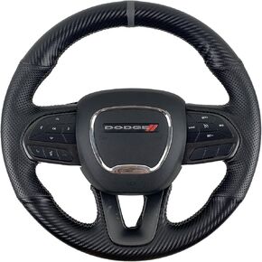 Hand-Stitched Steering Wheel Wrap for for Dodge Challenger/Dodge Charger/Dodge Durango 2015-2023 Interior Steering Wheel Protection Skin Cover Accessories