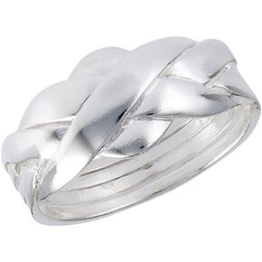 Puzzle Criss Cross Knot Ring New 925 Sterling Silver High Polish Band Sizes 6-12