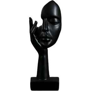 Thinker Statue,Resin Thinker Statue Ornaments,Abstract Style Sculptures,Modern and Simple Resin Things,Living Room Dining Desk Decorations,Bookshelf Decorative Objects,Office Decor(Gold)