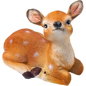 Deer Figurines Home Decor Accents Resin Statues Sculptures for Table Living Room Bookshelf Housewarming Gift (B)
