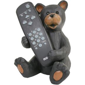 Slifka الدب الأسود تمثال حامل جهاز التحكم عن بعد، ديكورات الطاولة الدائمة للمنازل الجبلية، ديكور منزلي صغير للعطلات، 8.5 بوصة X8571 in Kuwait