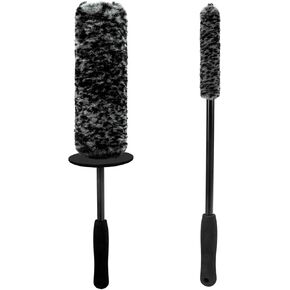 2PCS Tire Wheel Brush, Wheel Cleaning Kit, Rim Cleaner Brush, Rim Brush Wheel Brush for Cleaning Car Wheel Detailing Brush Set, Black Tire Brush