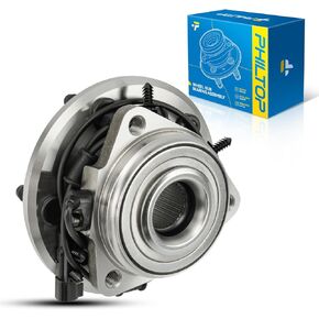 PHILTOP 513369 Front Wheel Hub Assembly Fit for Jeep Wrangler 2011-2017, Jeep Wrangler JK 2018, 5 Lugs Wheel Hub Bearings W/ABS