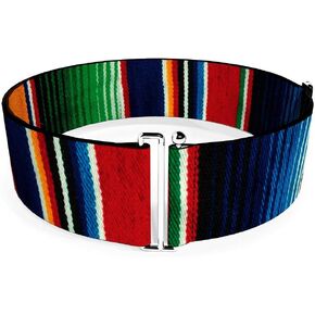 Buckle-Down Women's Cinch Belt Zarape2 Vertical Multi Stripe 23 to 42 Inch, Multicolor